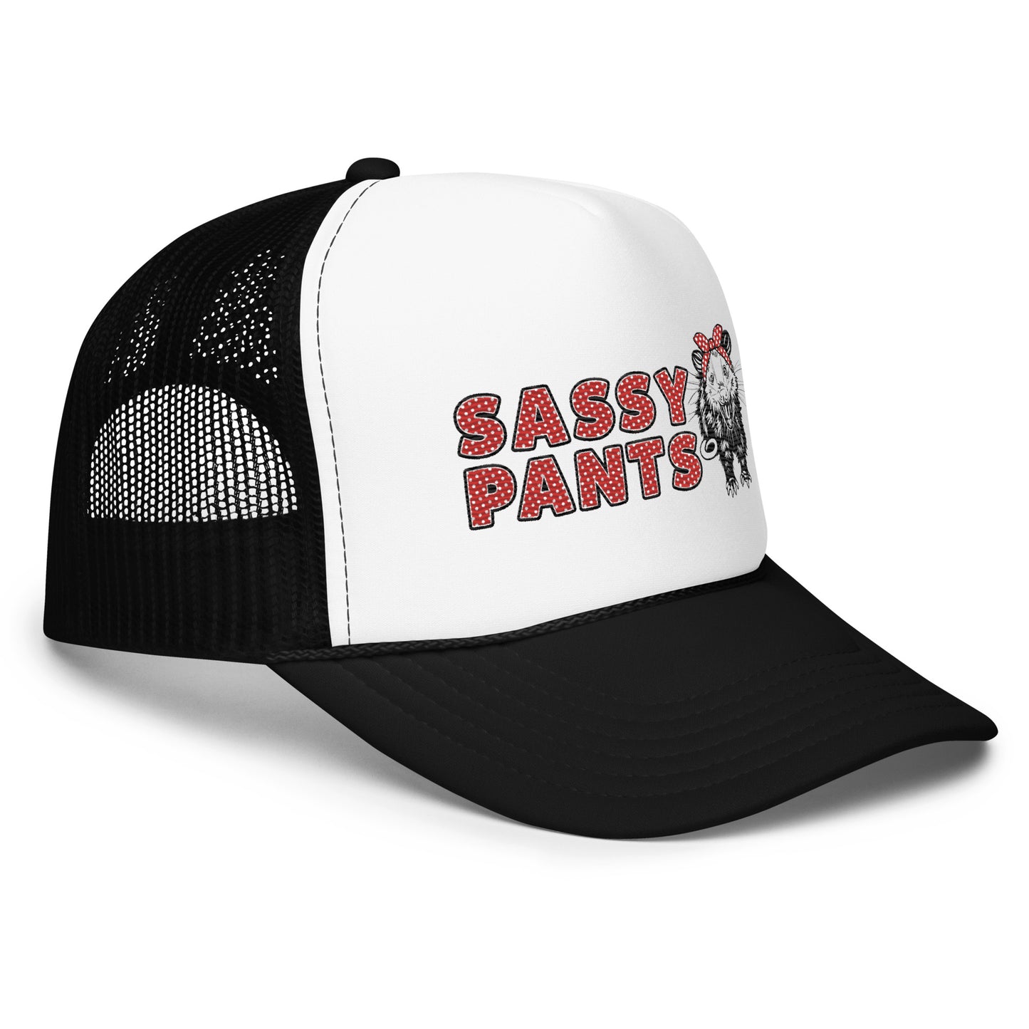 Sassy Pants Opossum Foam Trucker Hat