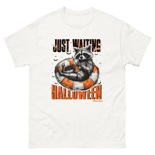 Just Waiting For Halloween Raccoon Unisex Tee (2 Colors)