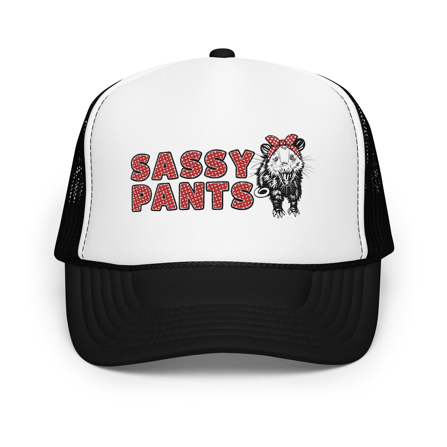 Sassy Pants Opossum Foam Trucker Hat