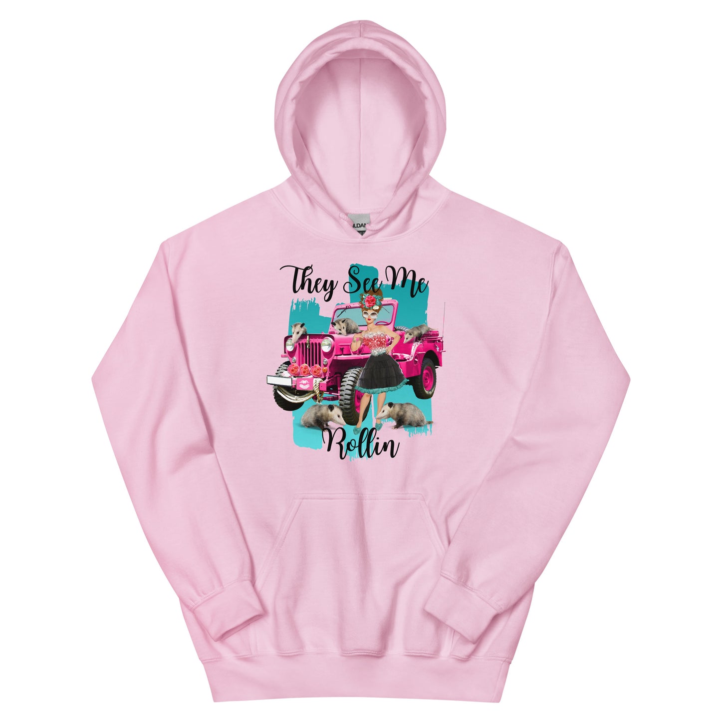 They See Me Rollin Opossum Unisex Hoodie