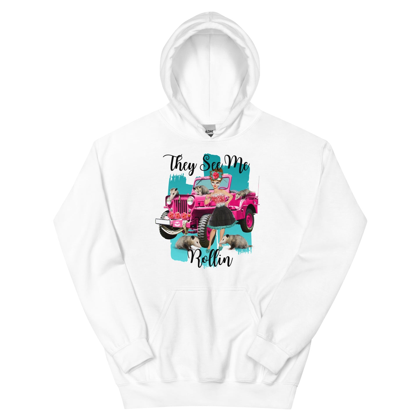 They See Me Rollin Opossum Unisex Hoodie