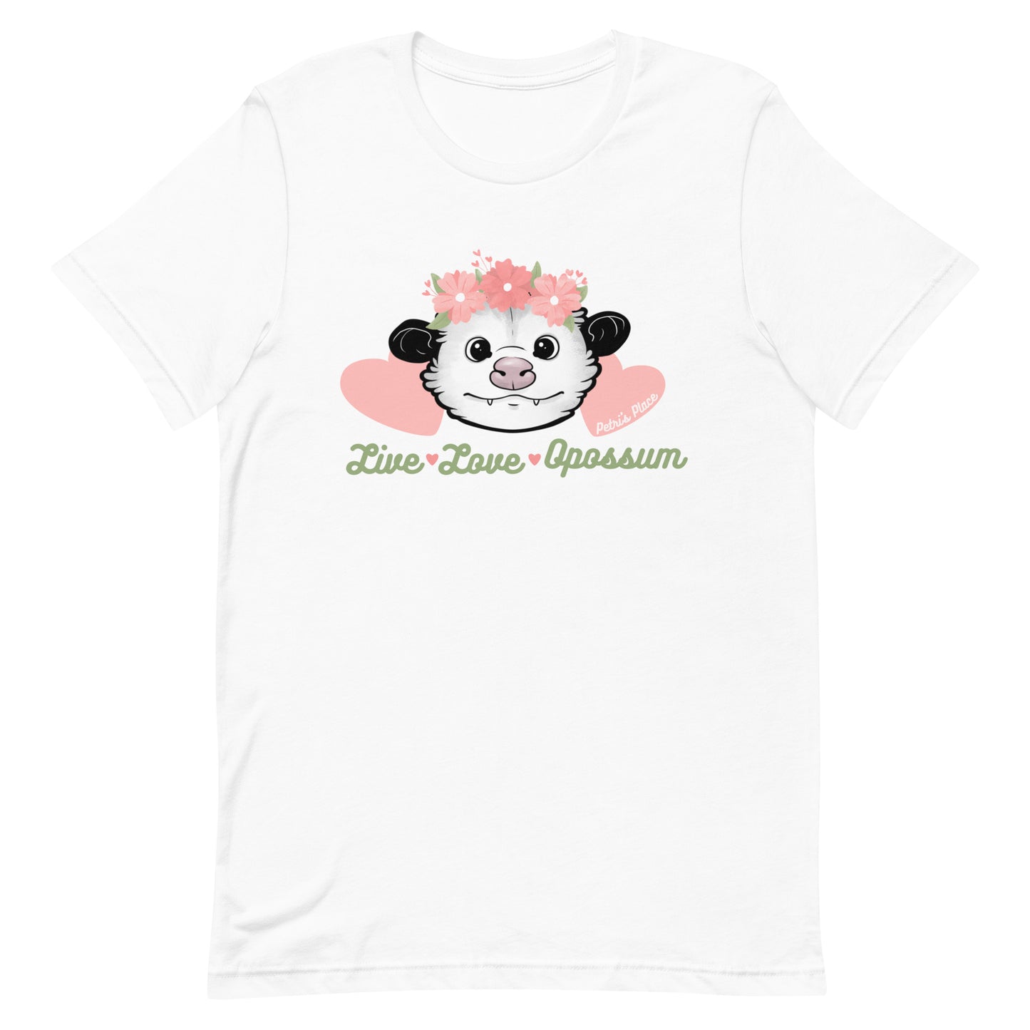 Live, Love, Opossum Unisex Petri Opossum T-shirt